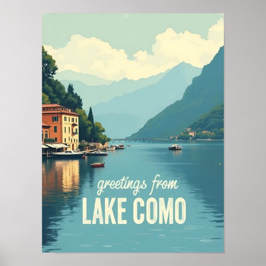 Antikes Comer See Poster (Vorne)