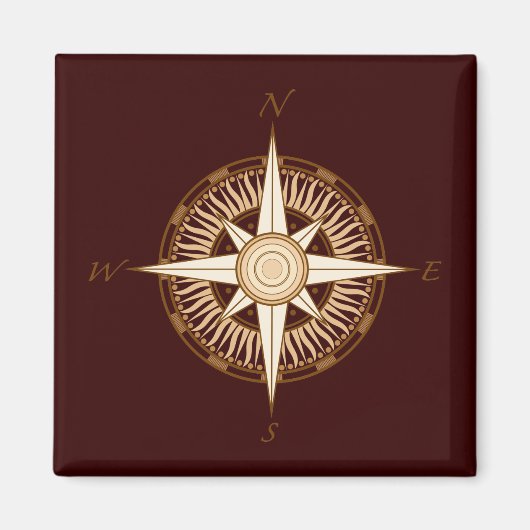 Antikes Compass-Rose Magnet (Vorne)