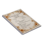 Antikes Cookbook Border Design Notizblock (Rechte Seite)