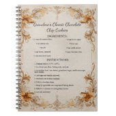 Antikes Cookbook Border Design Notizblock (Vorderseite)
