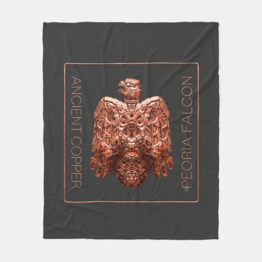 Antikes Copper Peoria Falcon Restauriert T-Shirt Fleecedecke (Vorderseite)