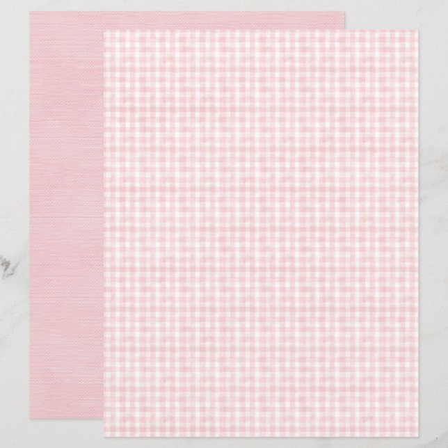 Antikes Coquette Karo-Schreibpapier (Vorne/Hinten)