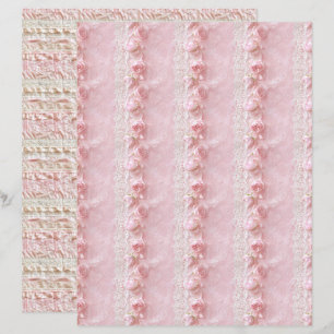 Antikes Coquette Rosa Spitze Textur Scrapbook Papi