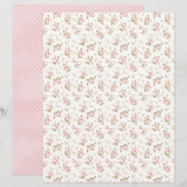 Antikes Coquette-Rosen-Blumen-Schmalzpapier