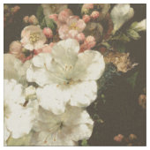 Antikes cremefarbenes Blumenmuster Stoff (Nahaufnahme)