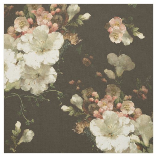 Antikes cremefarbenes Blumenmuster Stoff (Muster)