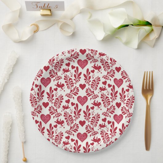 Antikes Cupid-Wallpaper Pappteller (Hochzeit)