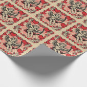 Antikes Cupide Liebe Geschenkpapier (Ecke)