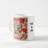 Antikes Cupide Liebe Kaffeetasse (Vorderseite Links)