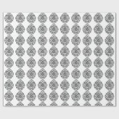 Antikes Damast-Geschenkpapier Geschenkpapier (Flach)