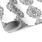 Antikes Damast-Geschenkpapier Geschenkpapier (Rolleneckpunkt)