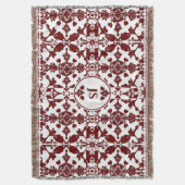Antikes Damast-Monogramm Decke (Vorderseite Vertikal)