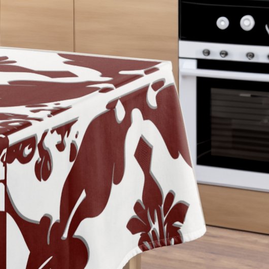 Antikes Damast-Monogramm Tischdecke