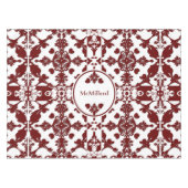 Antikes Damast-Monogramm Tischdecke (Vorderseite (Horizontal))