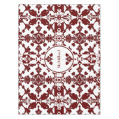 Antikes Damast-Monogramm Tischdecke (Vorderseite)