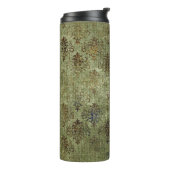 Antikes Damast-Muster aus Jute Thermosbecher (Nach links gedreht)