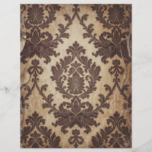 Antikes Damast-Shabby-Chic-Schreibpapier