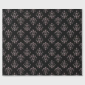 Antikes Damastmuster Geschenkpapier (Flach)