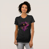 Antikes Damastmuster mit Initiale L T-Shirt (Vorne ganz)