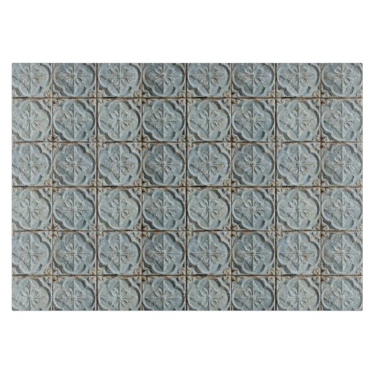 Antikes Deckenplatten-Schneidbrett Schneidebrett (Vorderseite)