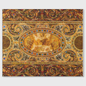 Antikes Dekorationsmuster aus italienischem Edelst Geschenkpapier (Flach)