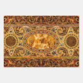 Antikes Dekorationsmuster aus italienischem Edelst Geschenkpapier Set (Vorderseite 3)