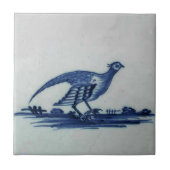 Antikes Delft Blauer Tile - Groß im Gras Fliese (Vorderseite)