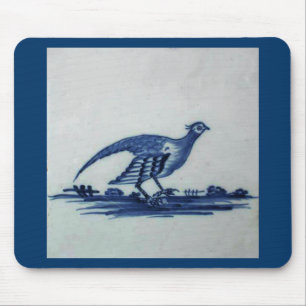 Antikes Delft Blauer Tile - Groß im Gras Mousepad