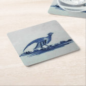 Antikes Delft Blauer Tile - Groß im Gras Rechteckiger Pappuntersetzer (angewinkelt)