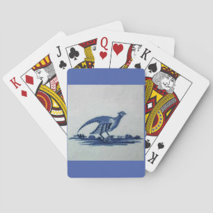 Antikes Delft Blauer Tile - Groß im Gras Spielkarten