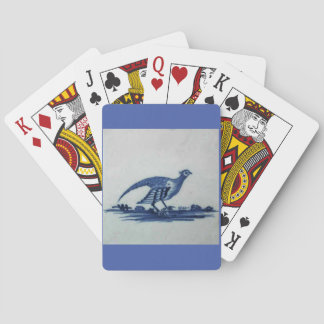 Antikes Delft Blauer Tile - Groß im Gras Spielkarten