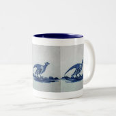 Antikes Delft Blauer Tile - Groß im Gras Zweifarbige Tasse (VorderseiteRechts)