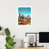 Antikes Denver Colorado Poster (Heimbüro)