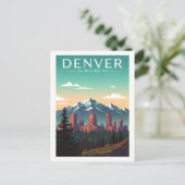 Antikes Denver Postkarte (Stehend Vorderseite)