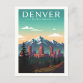 Antikes Denver Postkarte (Vorderseite)