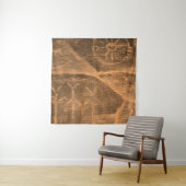 Antikes Design an der Höhlenwand. Geschichte des A Wandteppich (Beispiel)