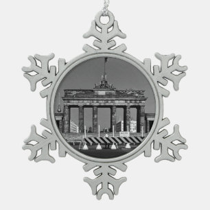 Antikes Deutschland Berlin Brandenburger Tor Schneeflocken Zinn-Ornament