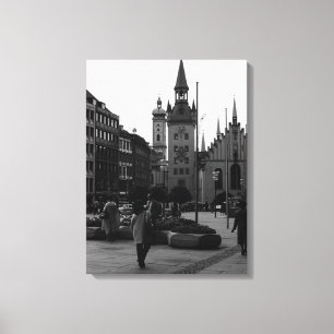 Antikes Deutschland München Kirche Marienplatz Leinwanddruck