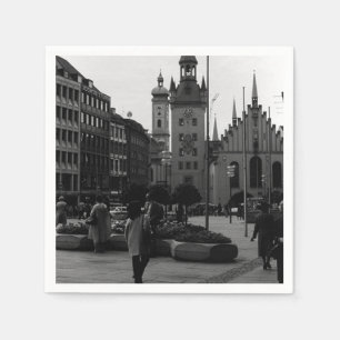 Antikes Deutschland München Kirche Marienplatz Serviette