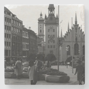 Antikes Deutschland München Kirche Marienplatz Steinuntersetzer