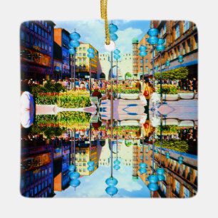Antikes Deutschland München Stadttor Karistor Keramikornament