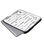 Antikes Diagramm der medizinischen Instrumente Laptopschutzhülle (Vorne Knopf)