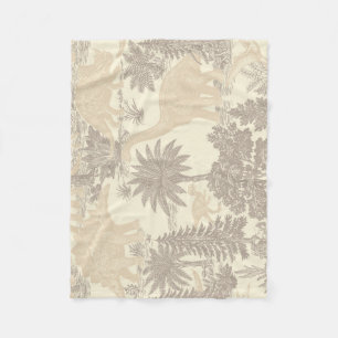 Antikes Dinosaurier-Toile-Muster Fleecedecke