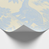 Antikes Dinosaurier-Toile-Muster Geschenkpapier (Ecke)