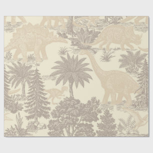 Antikes Dinosaurier-Toile-Muster Geschenkpapier