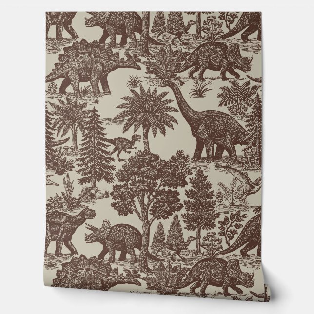 Antikes Dinosaurier-Toile-Muster Tapete (Abrollen)