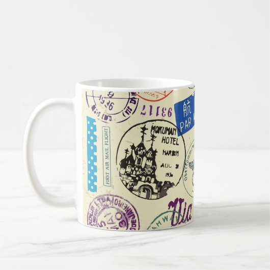 Antikes Dokument: Stempelsatz-Sammlung. Kaffeetasse (Links)