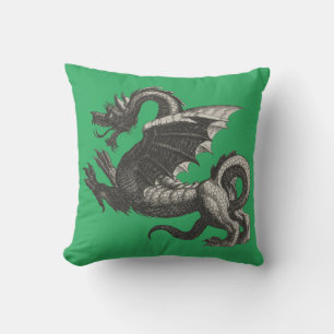 Antikes Drachen-Wurfkissen Kissen