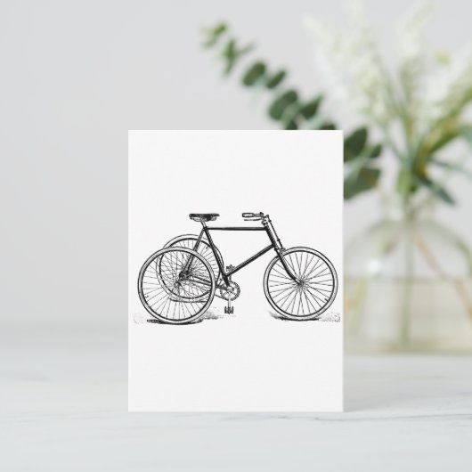 Antikes Dreirad Postkarte (Stehend Vorderseite)