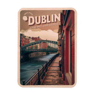 Antikes Dublin, Irland Reise Geschenke Magnet